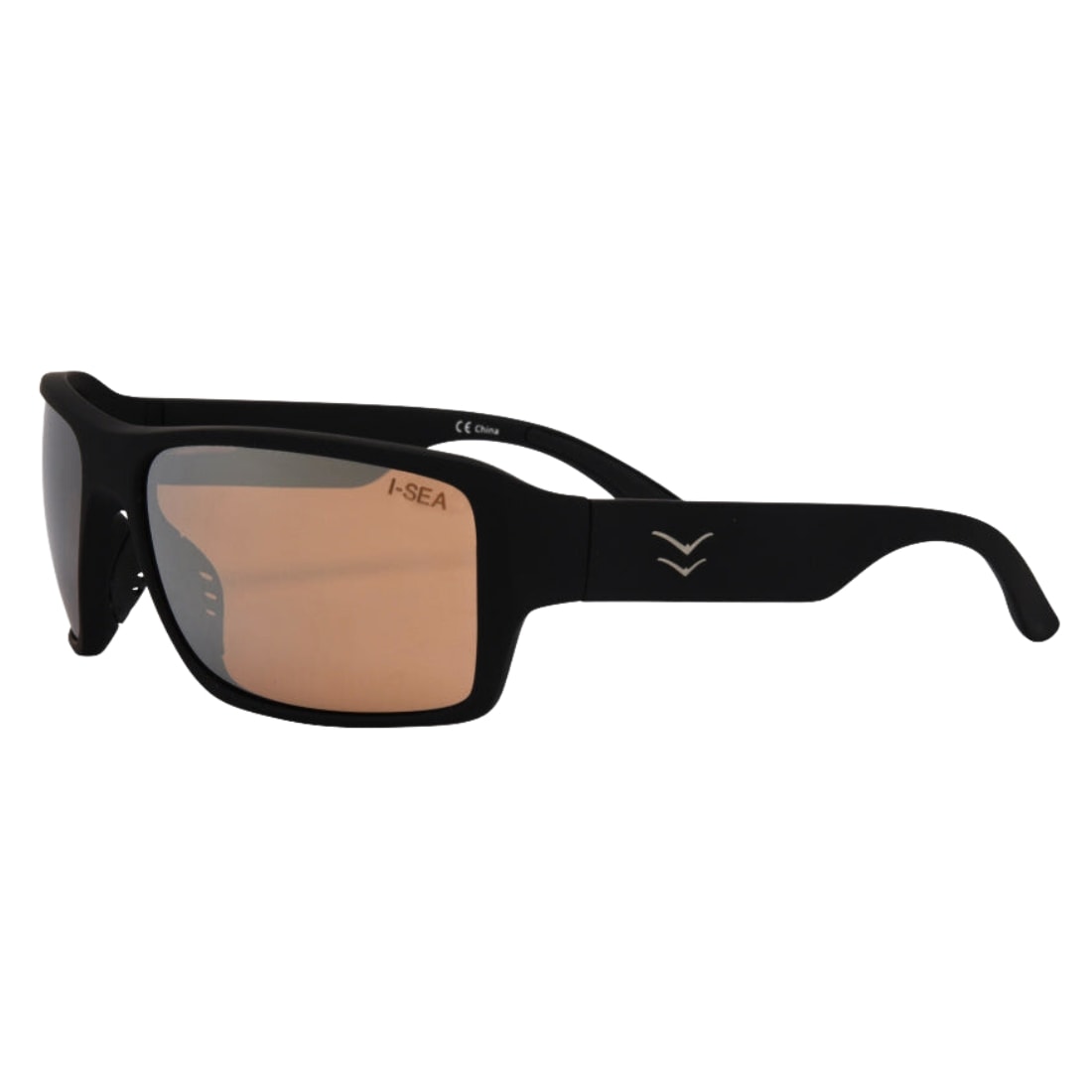 I-Sea Free Bird Wrap Around Polarised Sunglasses - Black/Copper Polarized Lens - Wrap Around Sunglasses by I-Sea