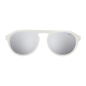 I-Sea Ivan Florence Polarised Sunglasses - White/Silver - Round Sunglasses by I-Sea
