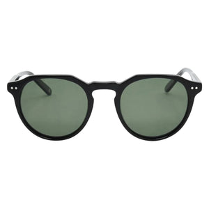 I-Sea Watty Round Polarised Sunglasses - Black Acetate/Green Polarized Lens - Round Sunglasses by I-Sea