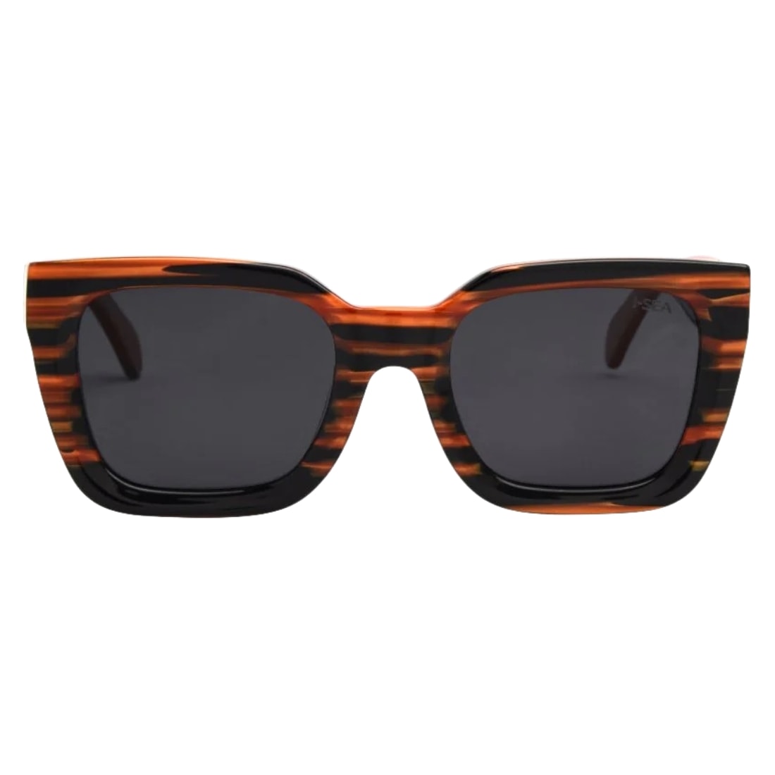 I-Sea Alden Sunglasses - Tigers Eye/Smoke Polarised - Square/Rectangular Sunglasses by I-Sea