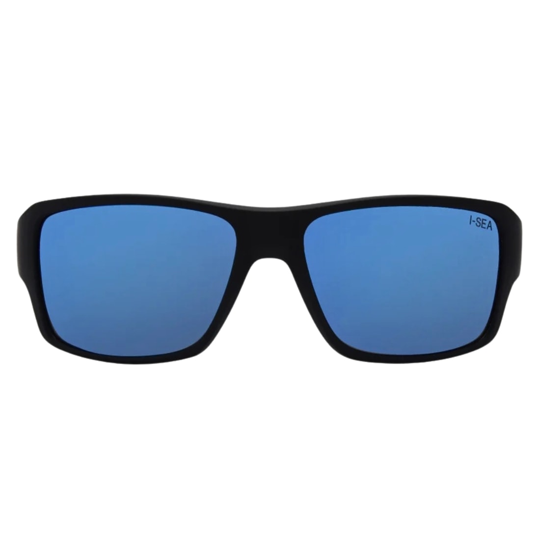 I-Sea Freebird Sunglasses - Black Rubber/Blue Mirror Polarised - Wrap Around Sunglasses by I-Sea