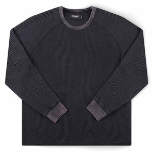 Former Austin Gilette Acid Waffle Longsleeve - Acid Black - Mens Crew Neck Sweatshirt by Former