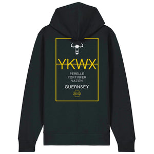 Yakwax Line Up Zip Hoodie - Black/Wu - Mens Zip Up Hoodie by Yakwax