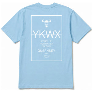 Yakwax Line Up T-Shirt - Sky Blue/White - Mens Graphic T-Shirt by Yakwax