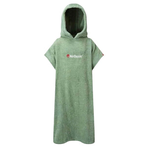 Northcore Kids Beach Basha Hooded Towel Changing Robe / Poncho - Green - Changing Robe Poncho Towel by Northcore One Size