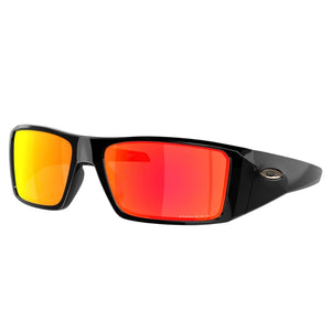 Oakley Heliostat Sunglasses - Polished Black/Prism Ruby - Wrap Around Sunglasses by Oakley