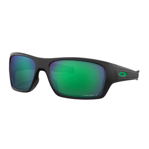 Oakley Turbine Polarized Sunglasses - Matte Black/Prizm Jade Polarised - Wrap Around Sunglasses by Oakley