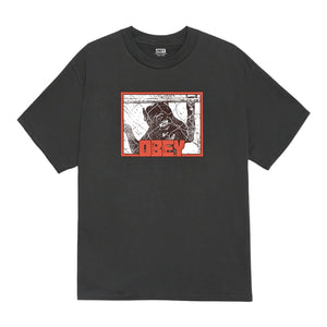 Obey Beware T-Shirt - Vintage Black - Mens Graphic T-Shirt by OBEY