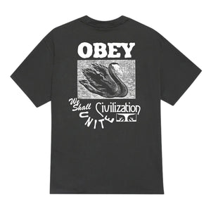 Obey Civilization T-Shirt - Vintage Black - Mens Graphic T-Shirt by Obey