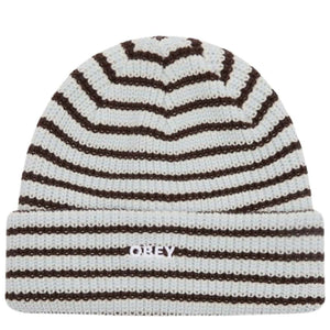 Obey Davis Beanie - Brown Multi - Fold Beanie by Obey