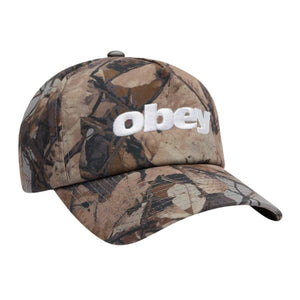 Obey Delta 5 Panel Snapback Cap - Fence Camo - Snapback Cap by Obey One Size