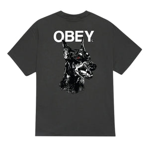Obey Doberman T-Shirt - Vintage Black - Mens Graphic T-Shirt by Obey