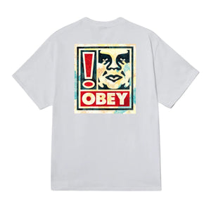Obey Exclamation T-Shirt - White - Mens Graphic T-Shirt by OBEY