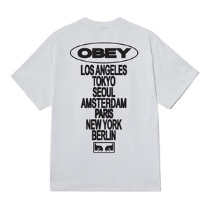 Obey Global Impact T-Shirt - White - Mens Graphic T-Shirt by Obey