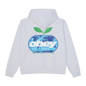 Obey Intercontinental Extra Heavy Hood - Ash Grey - Mens Pullover Hoodie by Obey
