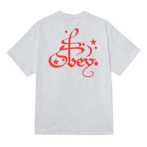 Obey Moon & Stars T-Shirt - White - Mens Graphic T-Shirt by Obey