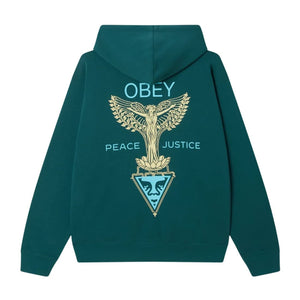 Obey Nouveau Angel Hoodie - Mediterranea - Mens Pullover Hoodie by Obey