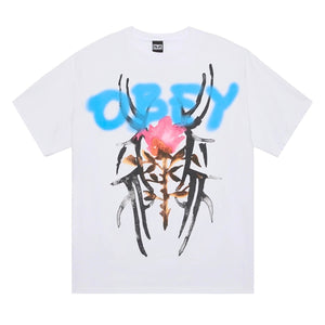Obey Rose Tribal T-Shirt - White - Mens Graphic T-Shirt by Obey