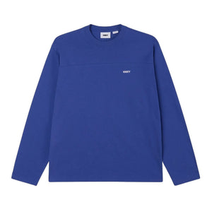 Obey Routine Longsleeve T-Shirt - Dazzling Blue - Mens Plain T-Shirt by Obey