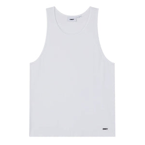 Obey Standard Rib Tank Top Vest - White - Mens Skate Brand Vest/Tank Top by Obey