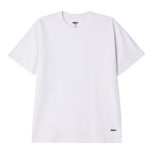 Obey Standard Tee 2 Pack T-Shirt - White - Mens Plain T-Shirt by Obey