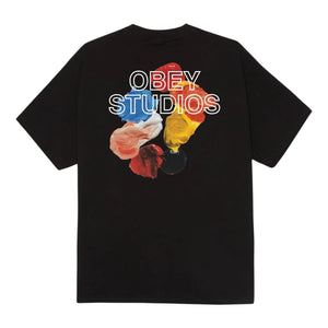 Obey Studios Palette T-Shirt - Black - Mens Graphic T-Shirt by Obey