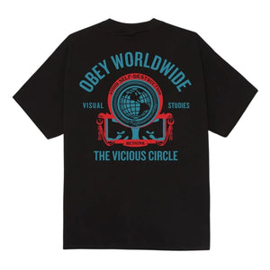 Obey Vicious Circle T-Shirt - Black - Mens Graphic T-Shirt by Obey