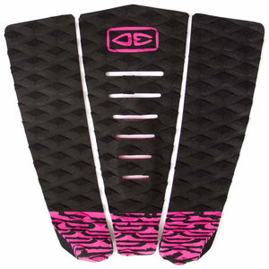 Ocean and Earth Simple Jack Tail Pad Surfboard Deck Grip - Black Pink - 3 Piece Tail Pad by Ocean and Earth