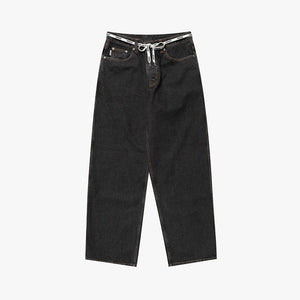 Parlez Indy Denim Jeans - Mid Black - Mens Relaxed/Loose Denim Jeans by Parlez