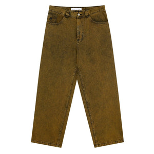 Polar Big Boy Pants - Yellow Black - Mens Relaxed/Loose Denim Jeans by Polar