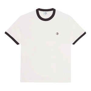 Polar Ringer T-Shirt - Ivory/Chocolate - Mens Plain T-Shirt by Polar