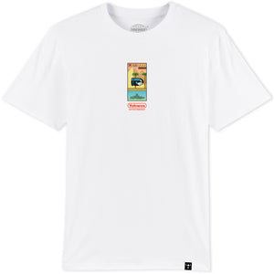 Yakwax Pyramid T-Shirt - White - Mens Graphic T-Shirt by Yakwax