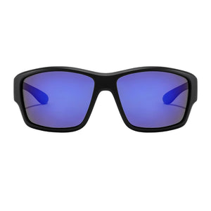Ritual Vision The Decline Polarised Sunglasses - Matte Black/Blue Reflective Polarised - Wrap Around Sunglasses by Ritual Vision