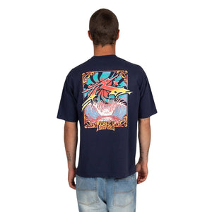 Rusty GR8FL H8FL T-Shirt - Navy - Mens Graphic T-Shirt by Rusty