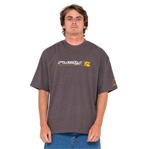 Rusty Jetsetter T-Shirt - Coal - Mens Graphic T-Shirt by Rusty