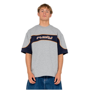 Rusty Kinetic Heavy Tee - Grey Marle - Mens Graphic T-Shirt by Rusty