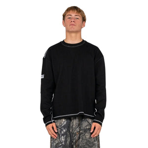 Rusty Slack Jack Long Sleeve Heavy Tee - Black - Mens Graphic T-Shirt by Rusty