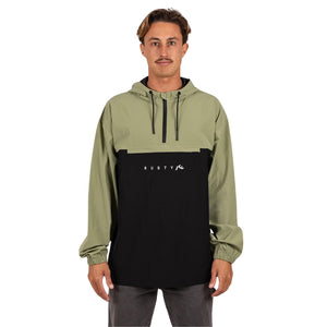 Rusty Track It Down Jacket - Army - Mens Windbreaker/Rain Jacket by Rusty