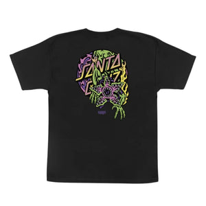 Santa Cruz x Stranger Things Demogorgon Dot Youth Kids T-Shirt - Black - Boys Skate Brand T-Shirt by Santa Cruz