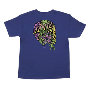 Santa Cruz x Stranger Things Demogorgon Dot Youth Kids T-Shirt - Cobalt - Boys Skate Brand T-Shirt by Santa Cruz