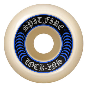 Spitfire 52mm F4 99Duro Lock Ins Skateboard Wheels - White - Skateboard Wheels by Spitfire 52mm