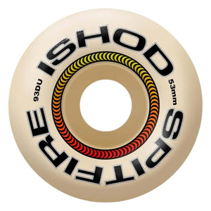 Spitfire 53mm F4 93DU Ishod Lock-In Classic Formula 4 Wheels - White - Skateboard Wheels by Spitfire 53mm