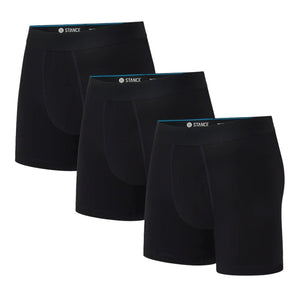 Stance Boxer Brief 3 Pack - Black - Mens Boxer Briefs Underwear by Stance
