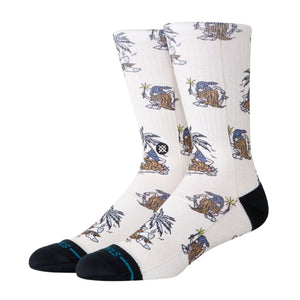 Stance Castaway Crew Socks - Canvas - Unisex Crew Length Socks by Stance L (UK8-12.5)