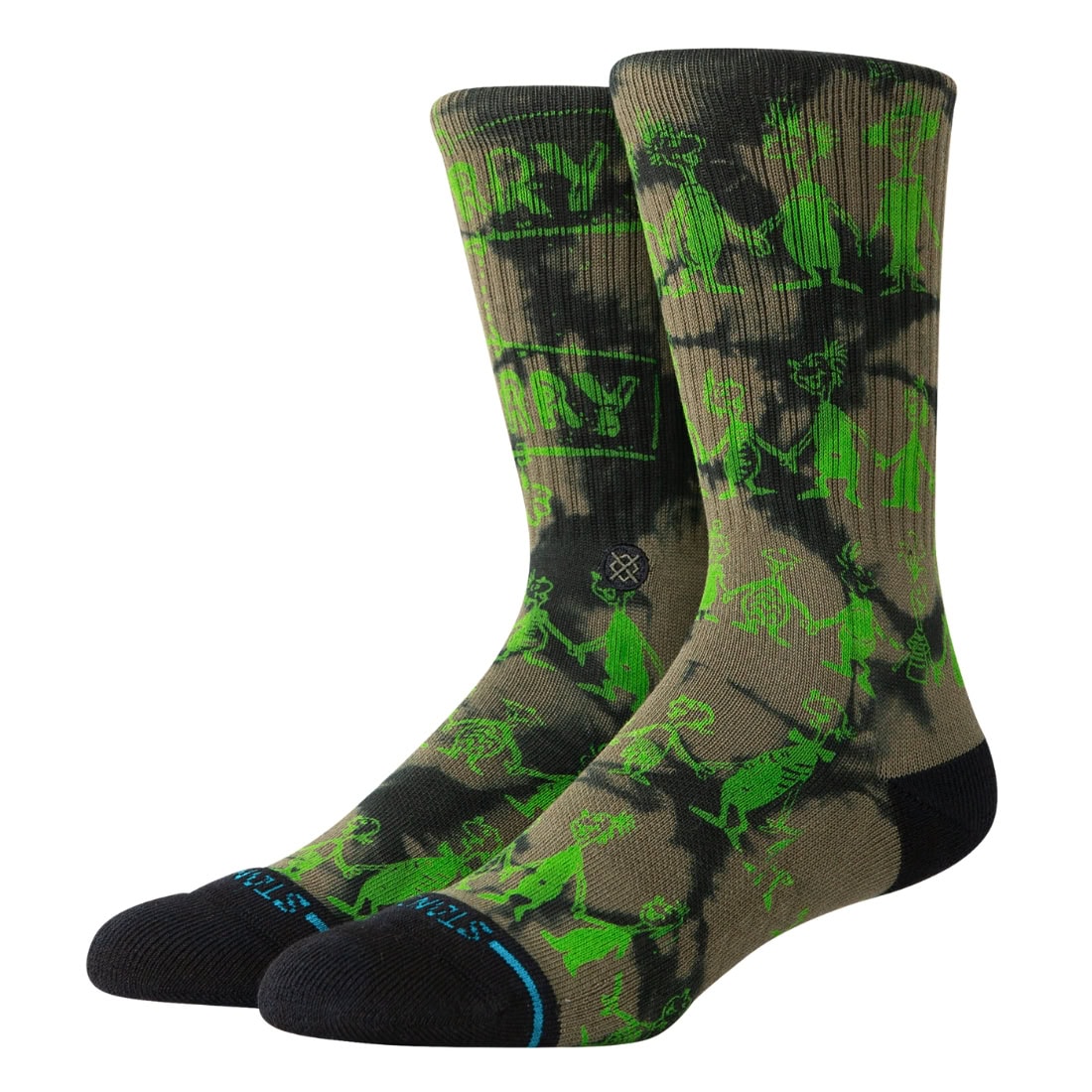 Stance x Grinch Down In Whoville Socks - Black - Unisex Crew Length Socks by Stance