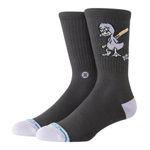 Stance Lights Out Crew Socks - Charcoal - Unisex Crew Length Socks by Stance