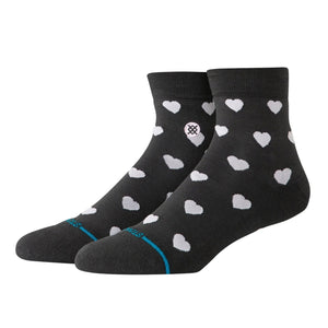 Stance Womens Hearts Lowrider Socks - Charcoal - Womens Crew Length Socks by Stance
