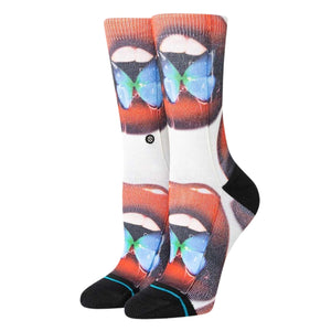 Stance Womens Swallow Crew Socks - Off White