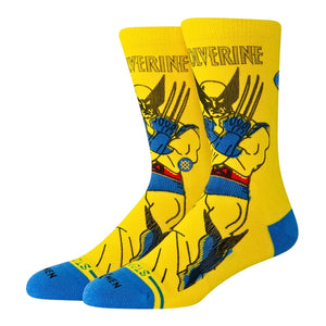 Stance x Marvel Wolverine Crew Socks - Yellow - Unisex Crew Length Socks by Stance