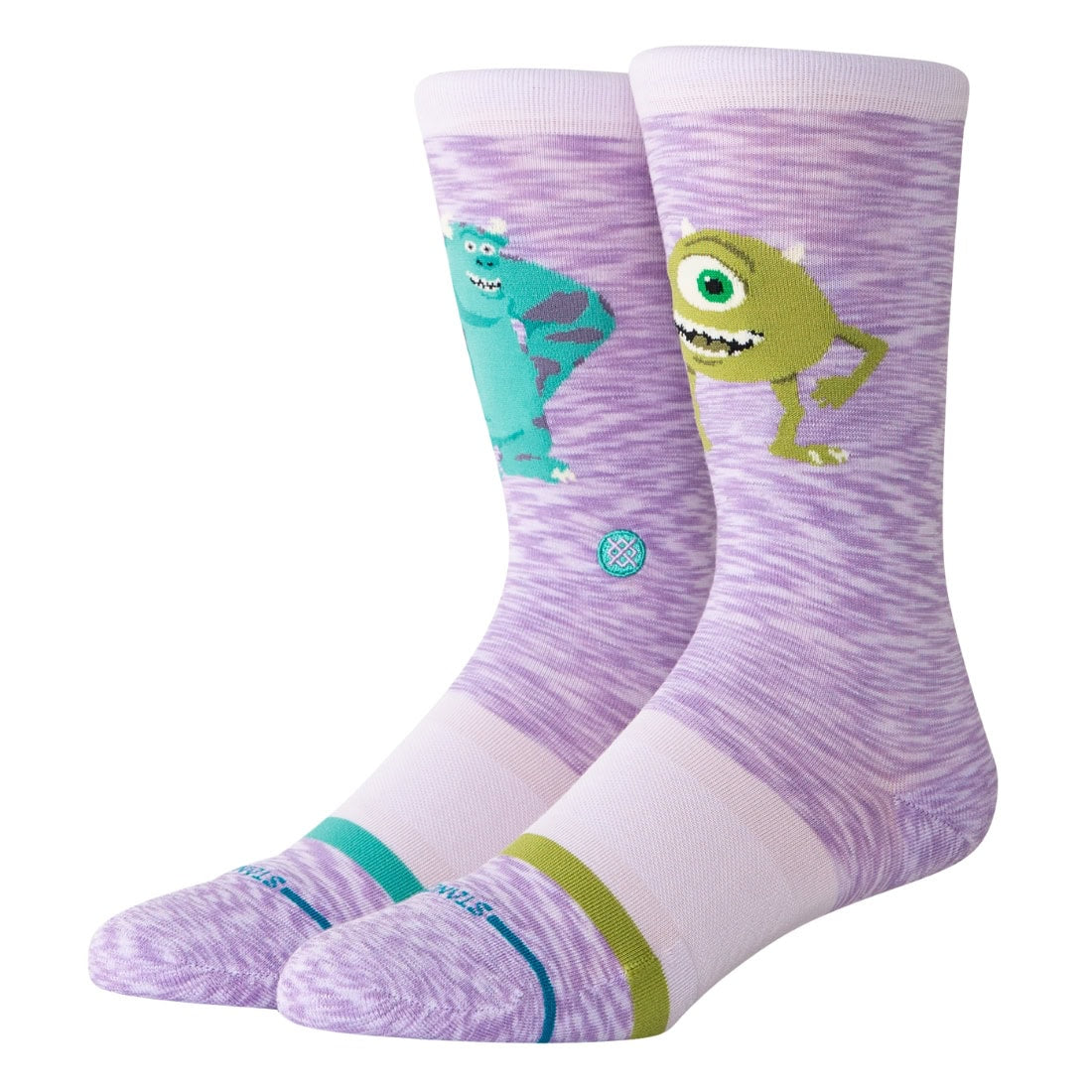 Stance x Monsters Inc Scare Floor Socks - Lavender - Unisex Crew Length Socks by Stance